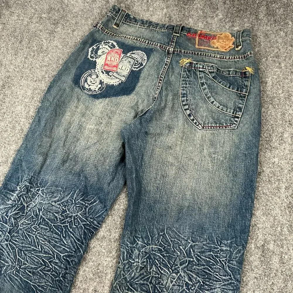 Akademiks Y2K Hip Hop Baggy Skate Denim Men’s Size 34